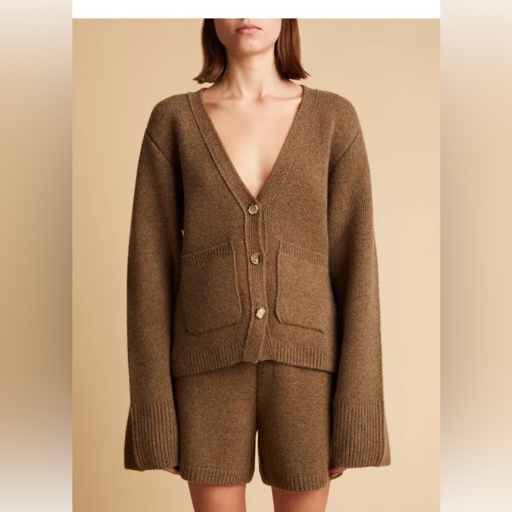 Khaite - Scarlet Cardigan in Moss - XL